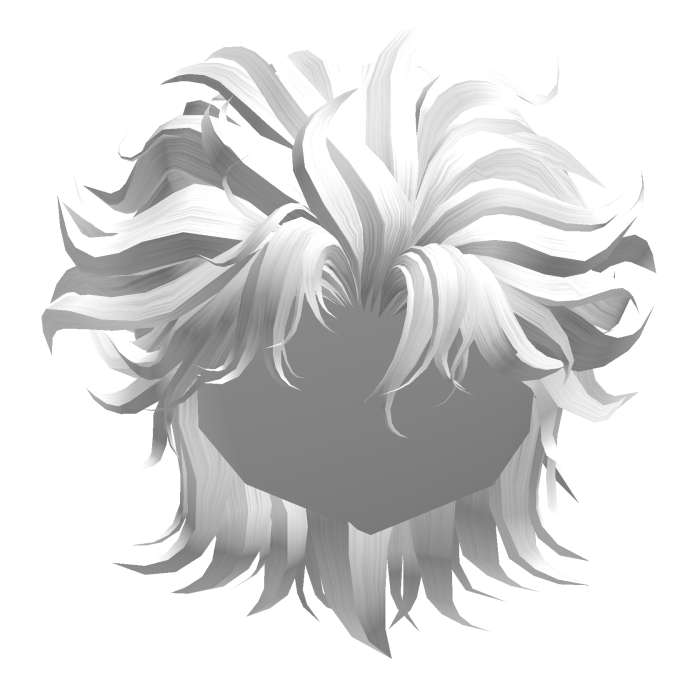 White Elegant Anime Slick Back Hair