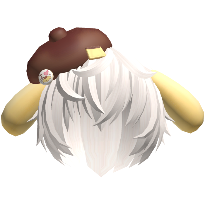 ♡ cute kawaii pompompurin boy hair 🍮 beige