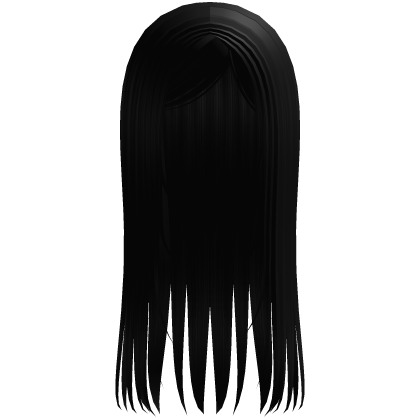 ⸸ long goth emo wispy moe hair in black