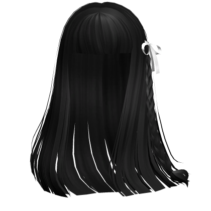 Mysterious Girl Braid Hair Black Roblox item