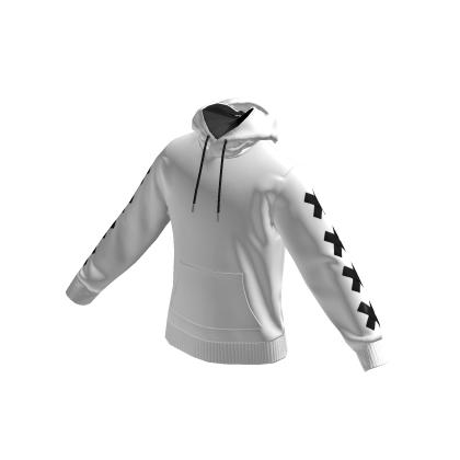 White & Black Stitches Hoodie thumbnail