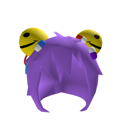 ♡ low poly wii mii menhera smiley hair in purple