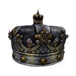 Evil Dark Gilded Silver Crown