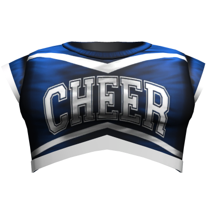 Preppy Varsity Cheer Crop Top (Blue & White)
