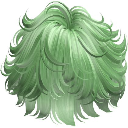 Messy Anime Styled Boy Hair (Green) Roblox item