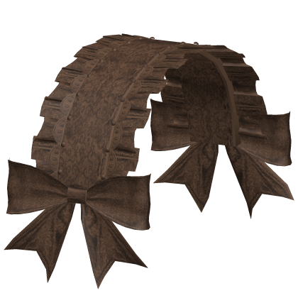 brown coquette ruffled angelic headdress