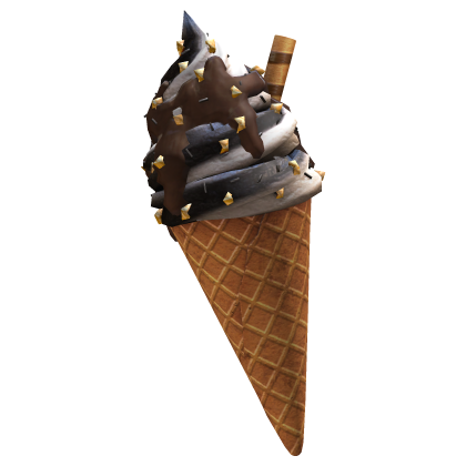 Drizzle Sprinkle Swirl Ice Cream Cone Black Roblox item