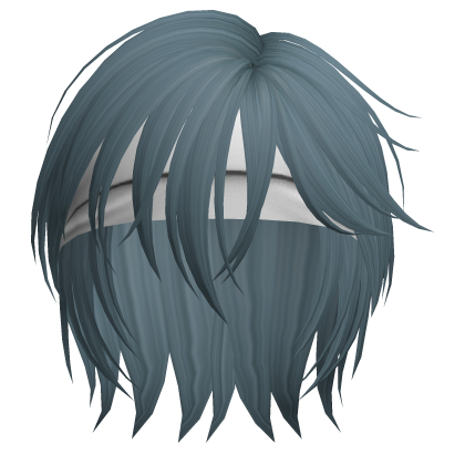 Anime Bandaged Warrior Boy Hair (Ash Blue) Roblox item