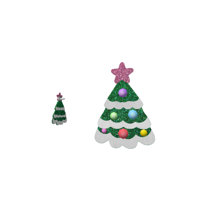 ハンドメイドのクリスマスツリーのイヤリング - Roblox