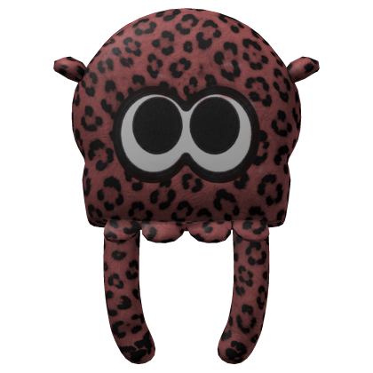 Kawaii Plush Leopard Squid Backpack  [Red Leopard]