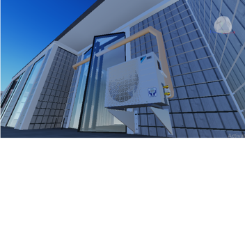 Air conditioner in big modern house