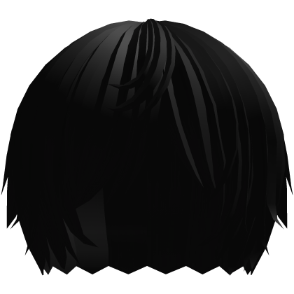 ‘’ (๑ — ‸ ҂)ゝcurly emo hair in black Roblox item