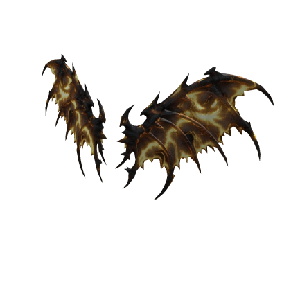 Molten Yellow Bat Wings Halloween Roblox item
