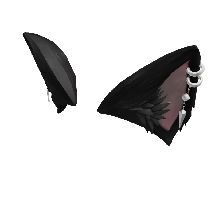 Cat Ears With Piercing and Rings