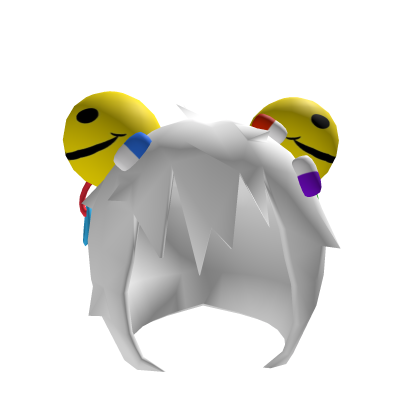♡ low poly wii mii menhera smiley hair in white