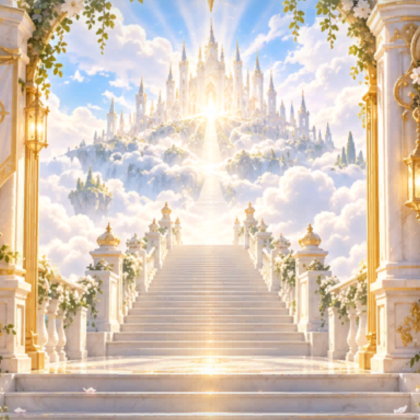 Sky Heaven Background Holy White Cloud God Aura