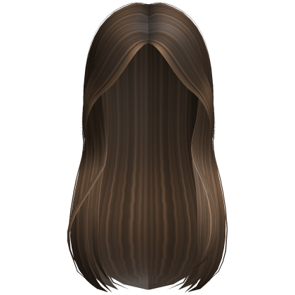 Brown Straight Hair w/ Curtain Bangs w/ Highlights