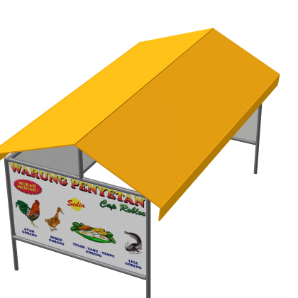 🇮🇩 Indonesian Penyetan Tent Stall Food Cart