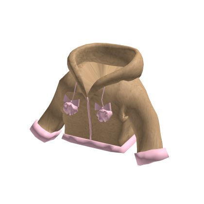 Kawaii Pink Bear Y2K Fur Jacket