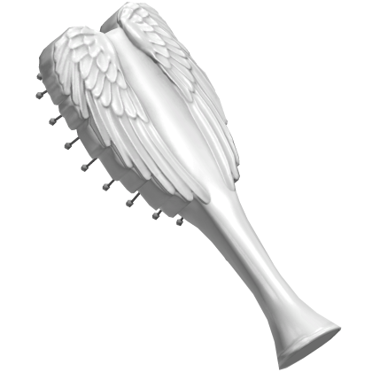 White Angel Wing Hair Brush Roblox item