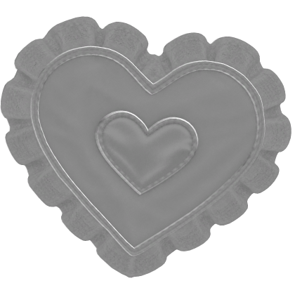 ♡ cute white lace heart face patch