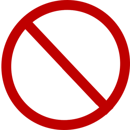 No Circle (Red) Roblox decal