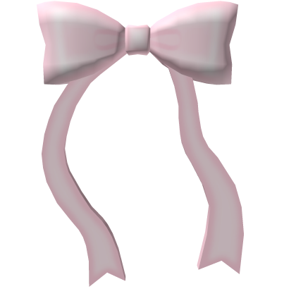 ♡ pink kitten tail bow Roblox item