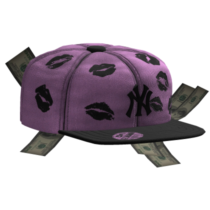 Sideswept Fitted Pink Money Cap