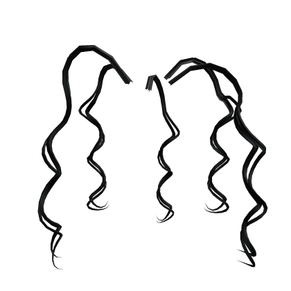Low Curly Hair Strand Extensions in Black Roblox item