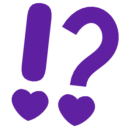 ♡ Cute Glowing Surprised Anime Sticker Dark Purple