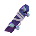 Modern skateboard with purple style