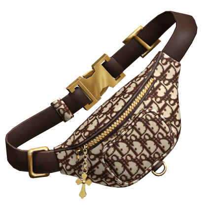 Dior Brown Crossbody Designer Bag with Cross Charm Roblox item