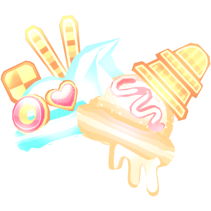 ☆ ice cream sundae on head (blueberry caramel)