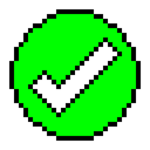 Pixelated Green Checkmark
