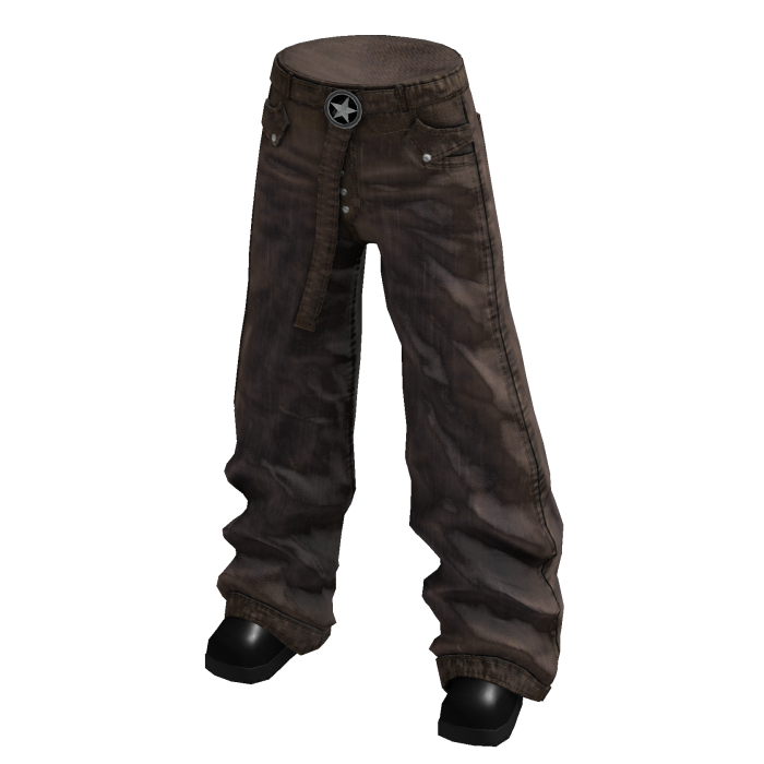 Crinkled Baggy Pants (Brown)