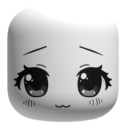 Cute Chibi Smiling Face - White Roblox item
