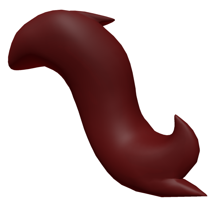 Giant Drooly Cartoon Red Anime Tail