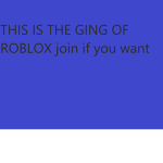 the ging or roblox
