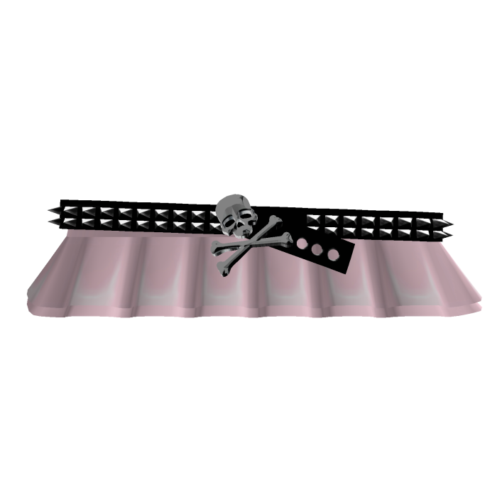 pink emo goth skull bright belt cute mini skirt ♡