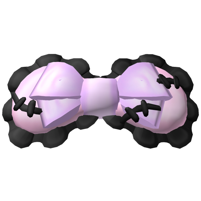 . ‿ ♡ spooky stitched pink bunny halloween bow