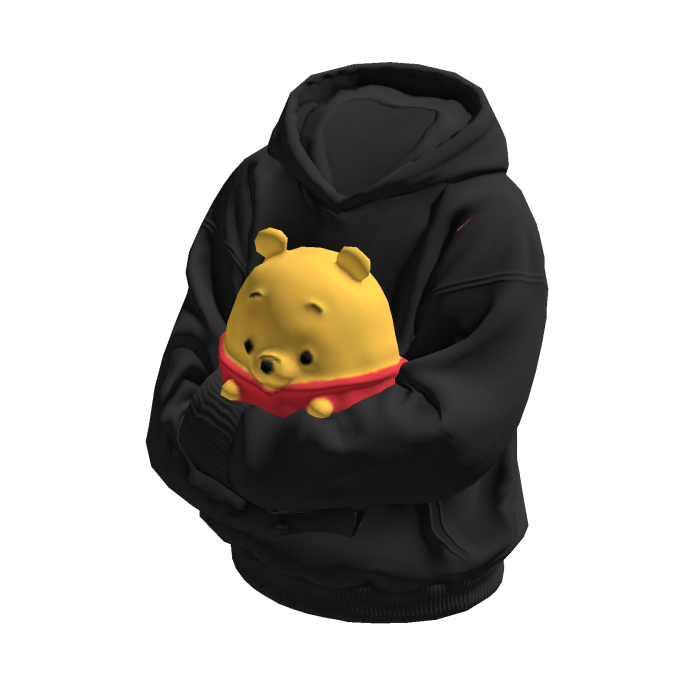 Cute Pooh Bear Holdable Huggable Sweater Hoodie