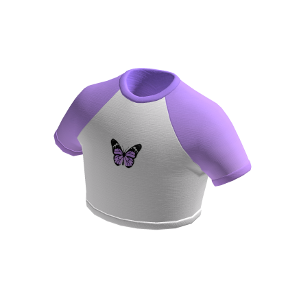 🦋 Butterfly Crop top Shirt - Purple