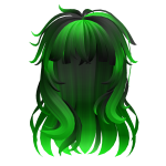 Suni Messy Emo Green Scene Hair