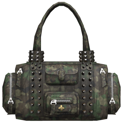 Green Camo Punk Goth Y2K Bag [3.0]