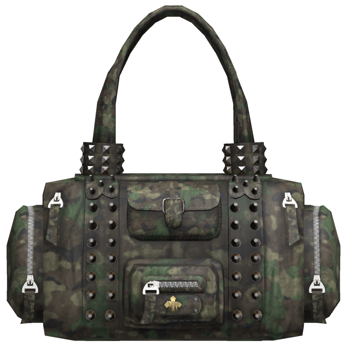 Green Camo Punk Goth Y2K Bag [3.0]