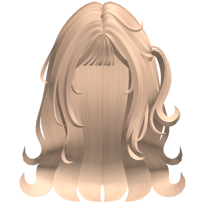 Cute Long Wavy Hair w/ Flipped Ends (Blonde)
