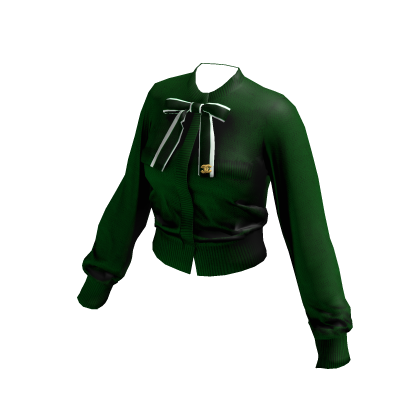 Green Cropped Jacket Bow