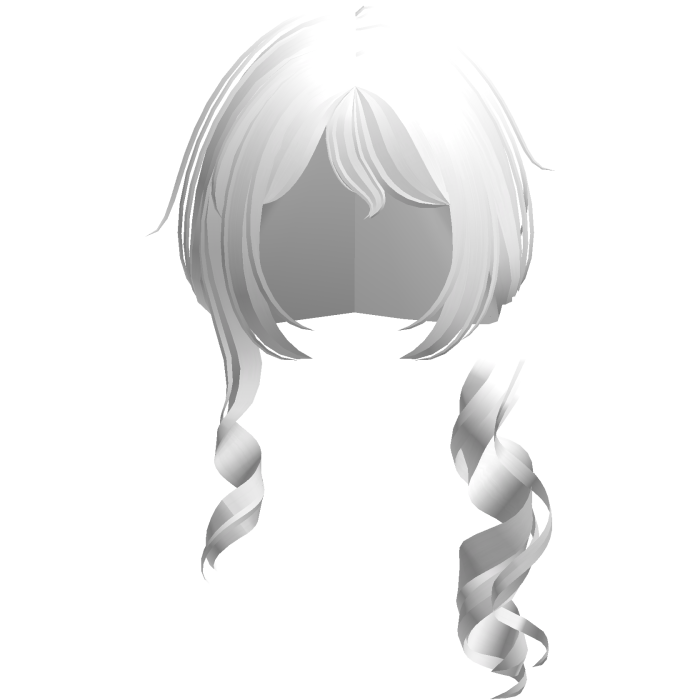 white spiral cutesy shoujo low side ponytail