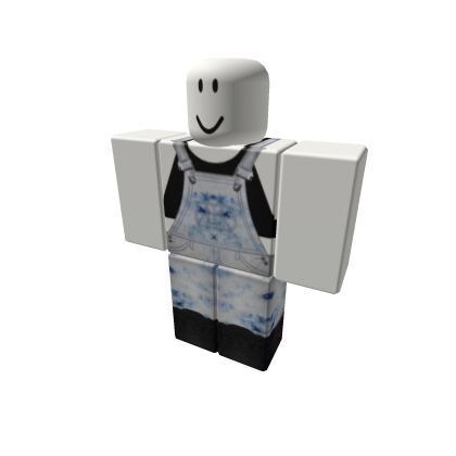 Black Top w/ White Overalls & Black Shoes