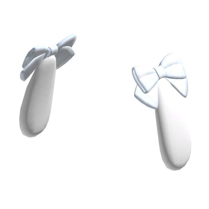 kawaii low bunny ears blue bow
